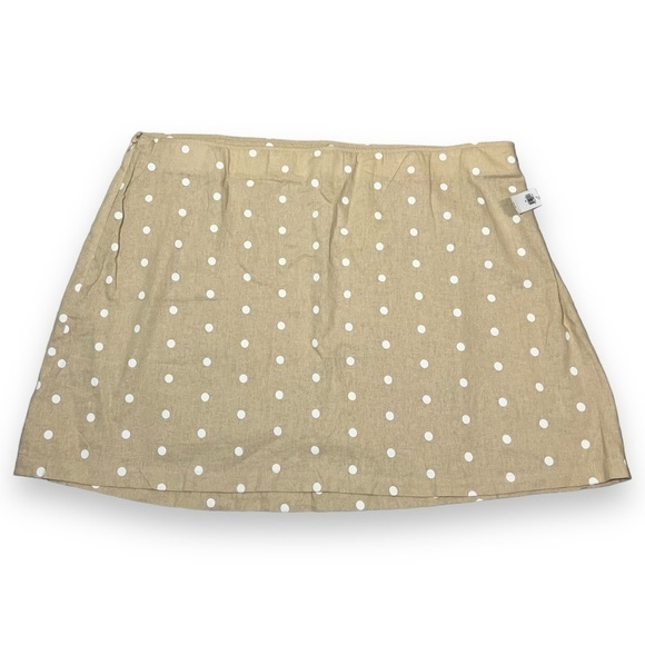Old Navy Women’s High-Waisted Printed Linen-Blend A-Line Mini Skirt Tan Size 3X - Picture 1 of 8